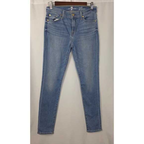 7 For All Mankind Denim - 7 For All Mankind Ankle Gwenevere Jeans Size 28 Blue Skinny Ankle Denim